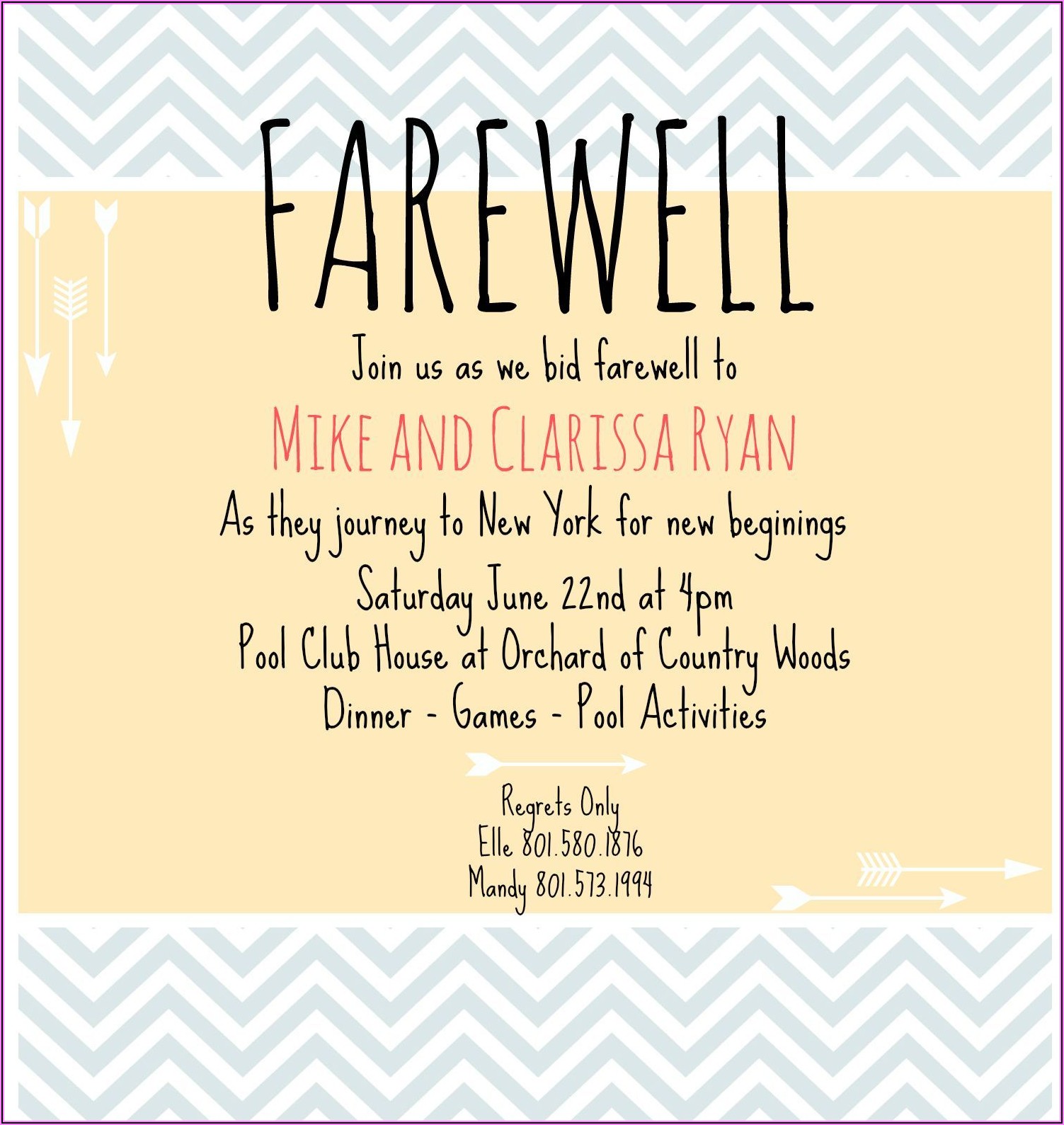 Farewell Lunch Party Invitation Message