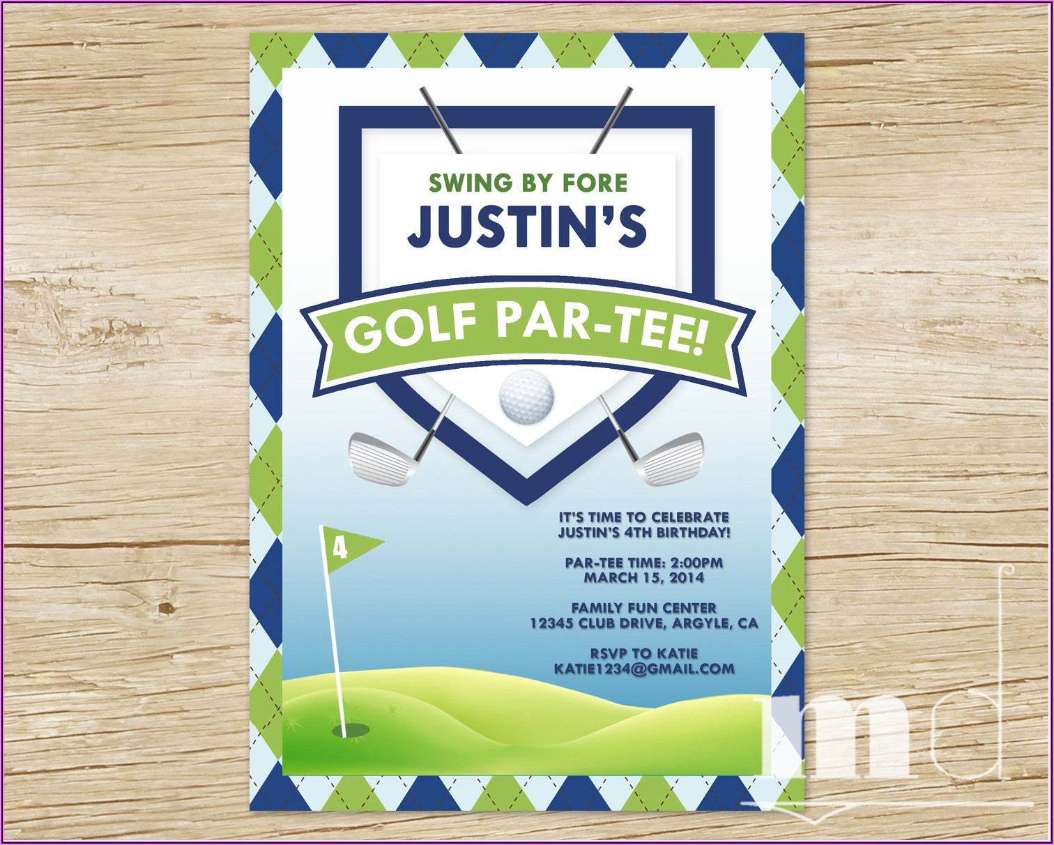 Free Printable Golf Birthday Invitations
