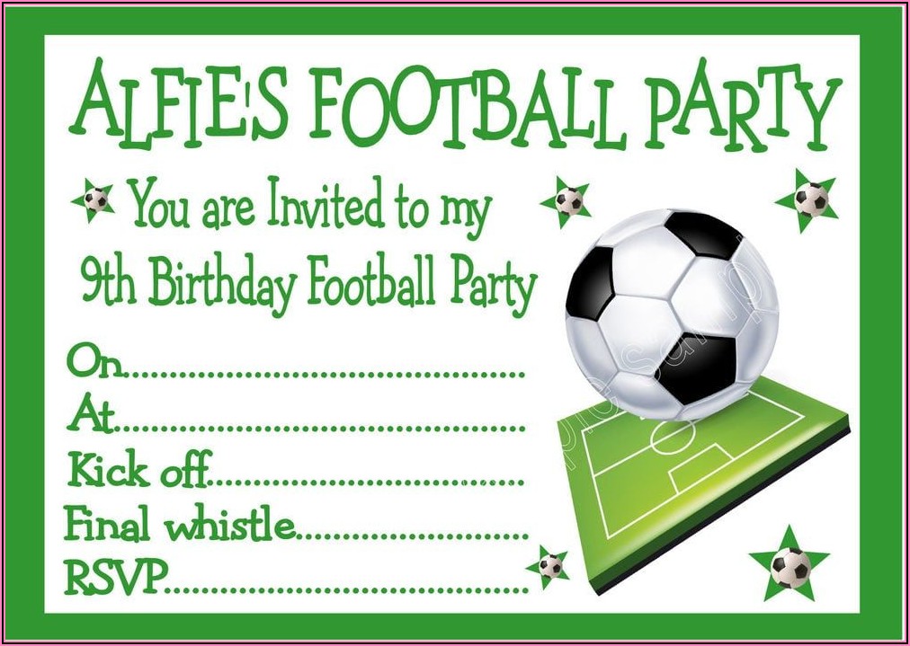 Free Printable Soccer Birthday Invitations