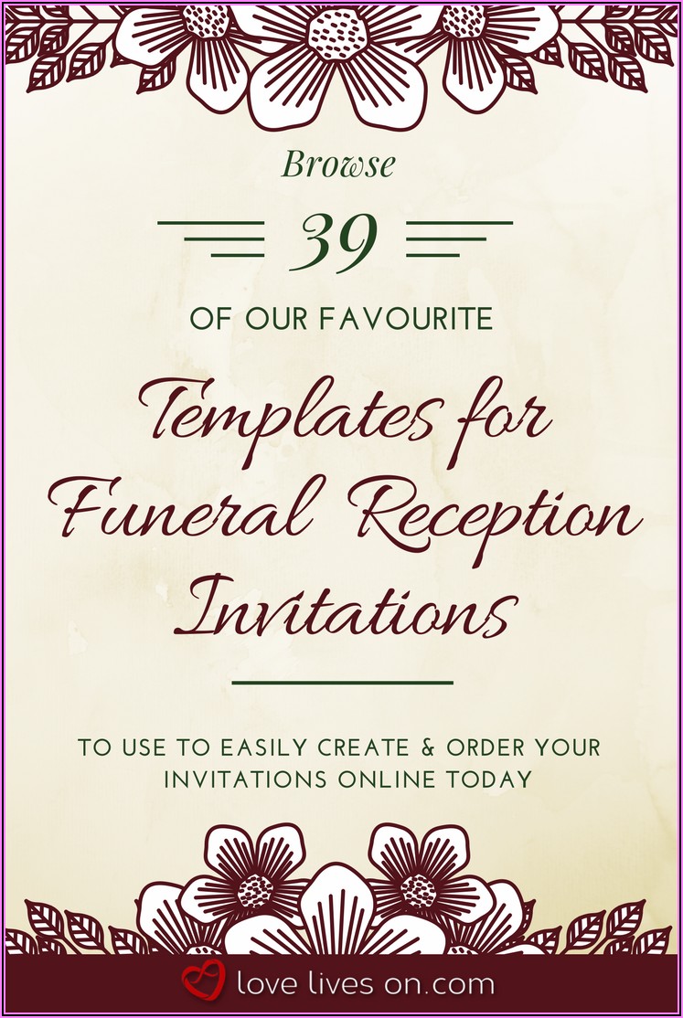 Funeral Luncheon Invitation Wording