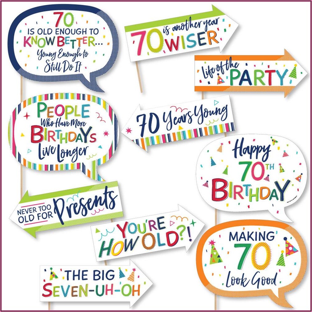 Humorous 70th Birthday Invitations