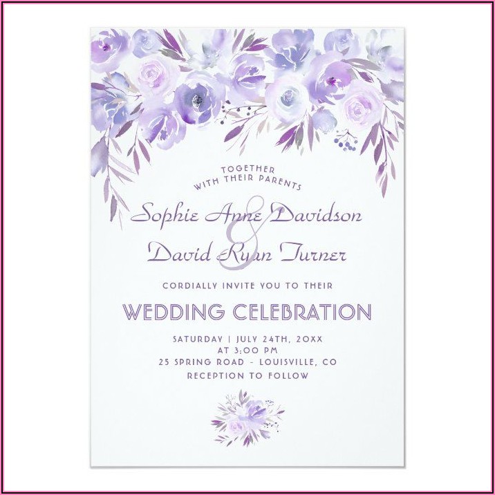 Light Purple Wedding Invitations