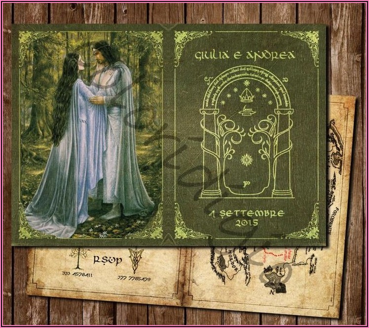 Lord Of The Rings Wedding Invitation Template