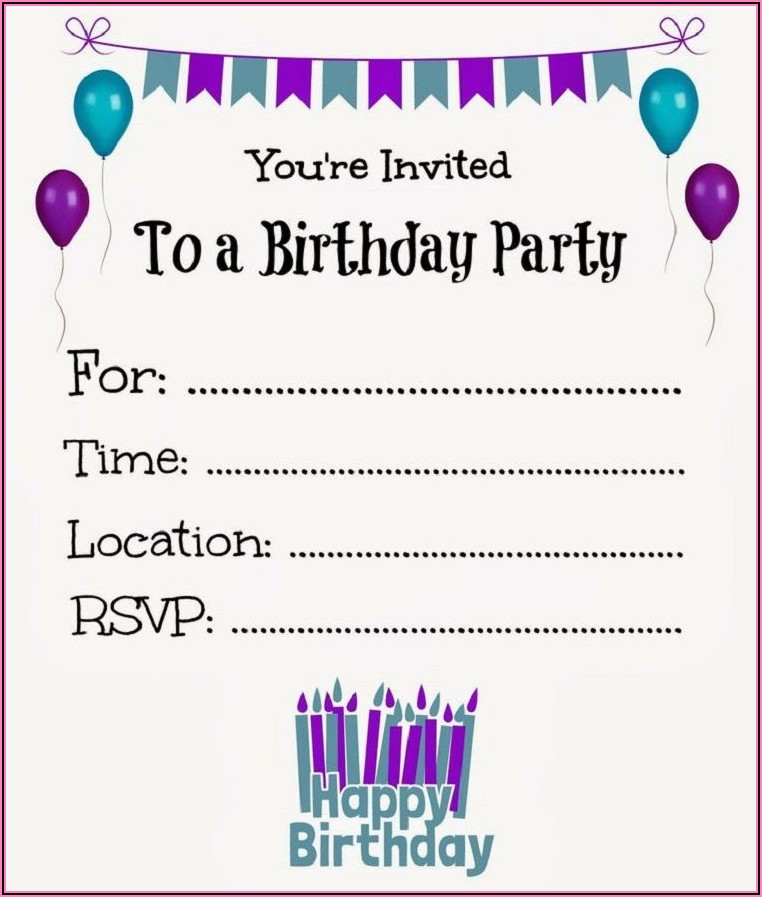 Make Birthday Invitations Online Free Printable