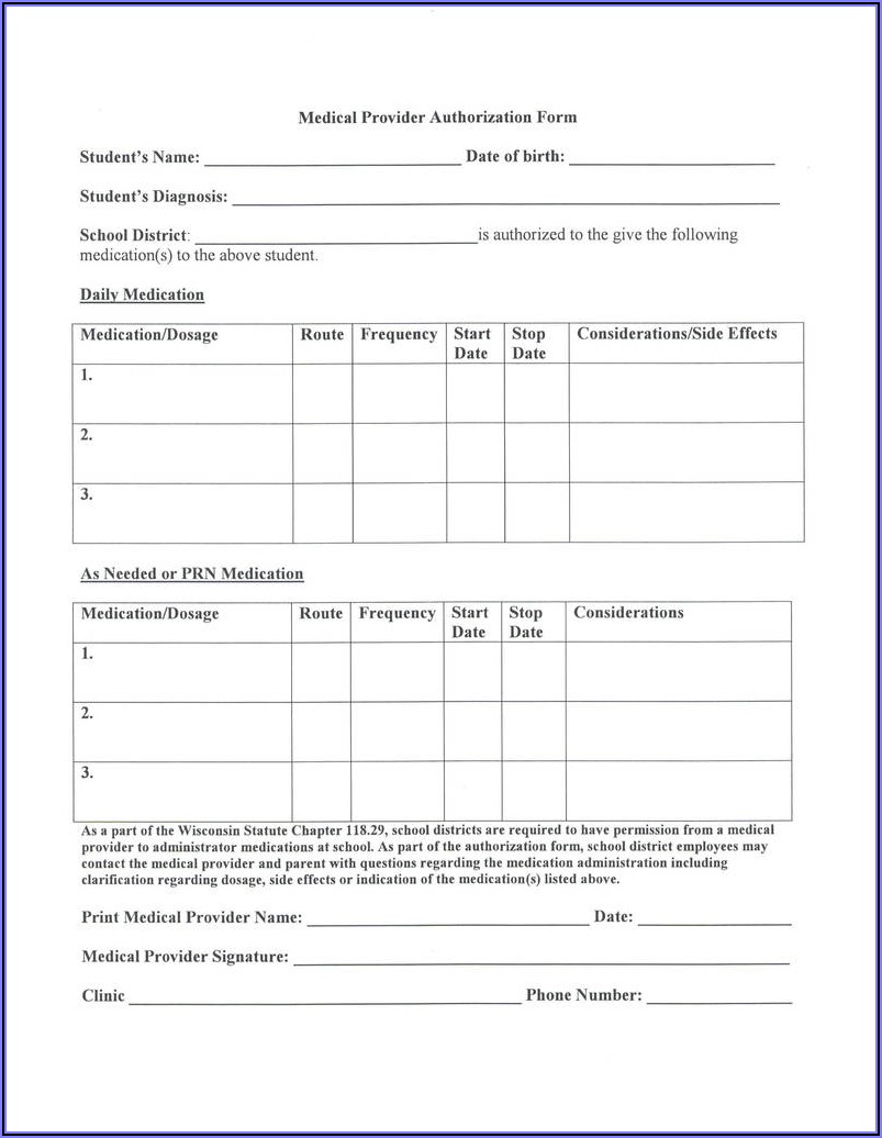 Medical Release Form Template Free