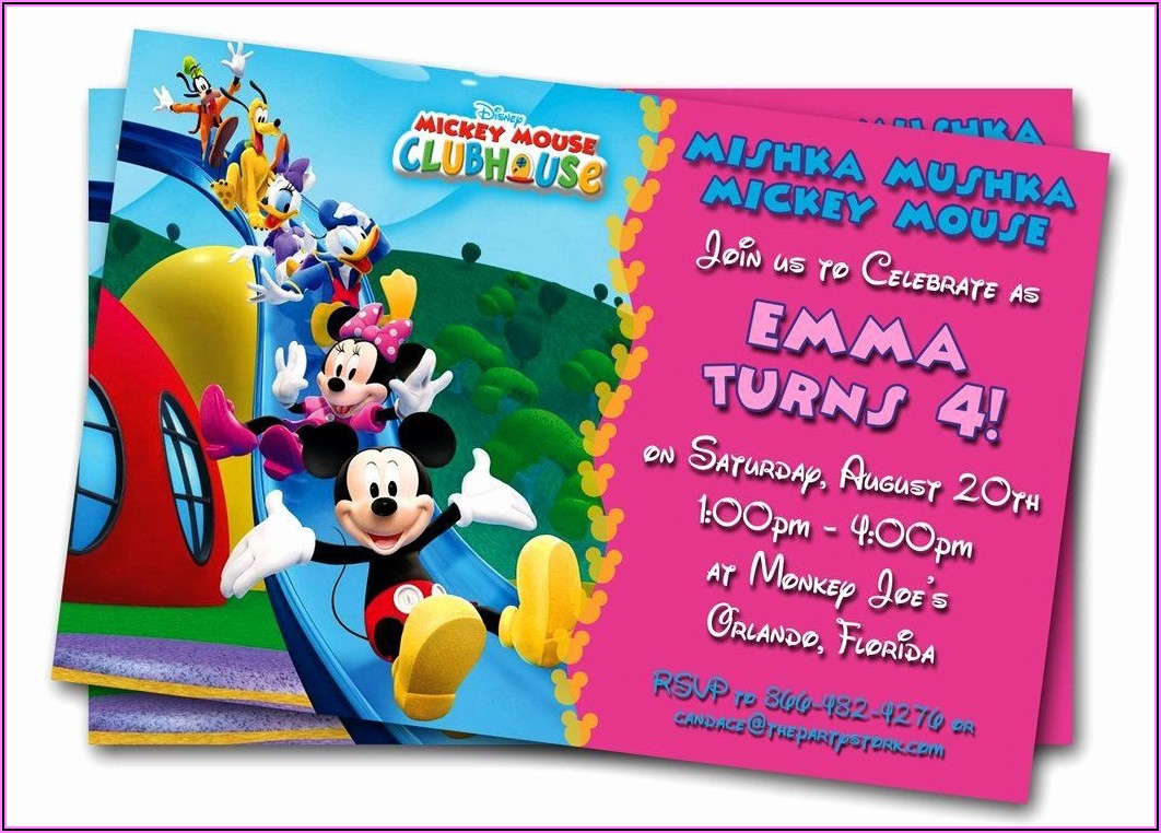 Minnie Mouse 3rd Birthday Invitation Wording