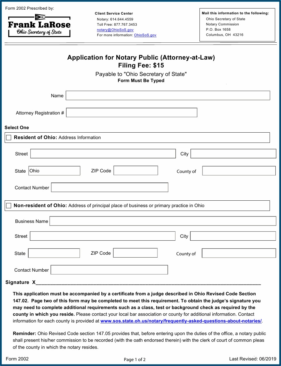 Notary Public Application Form Online