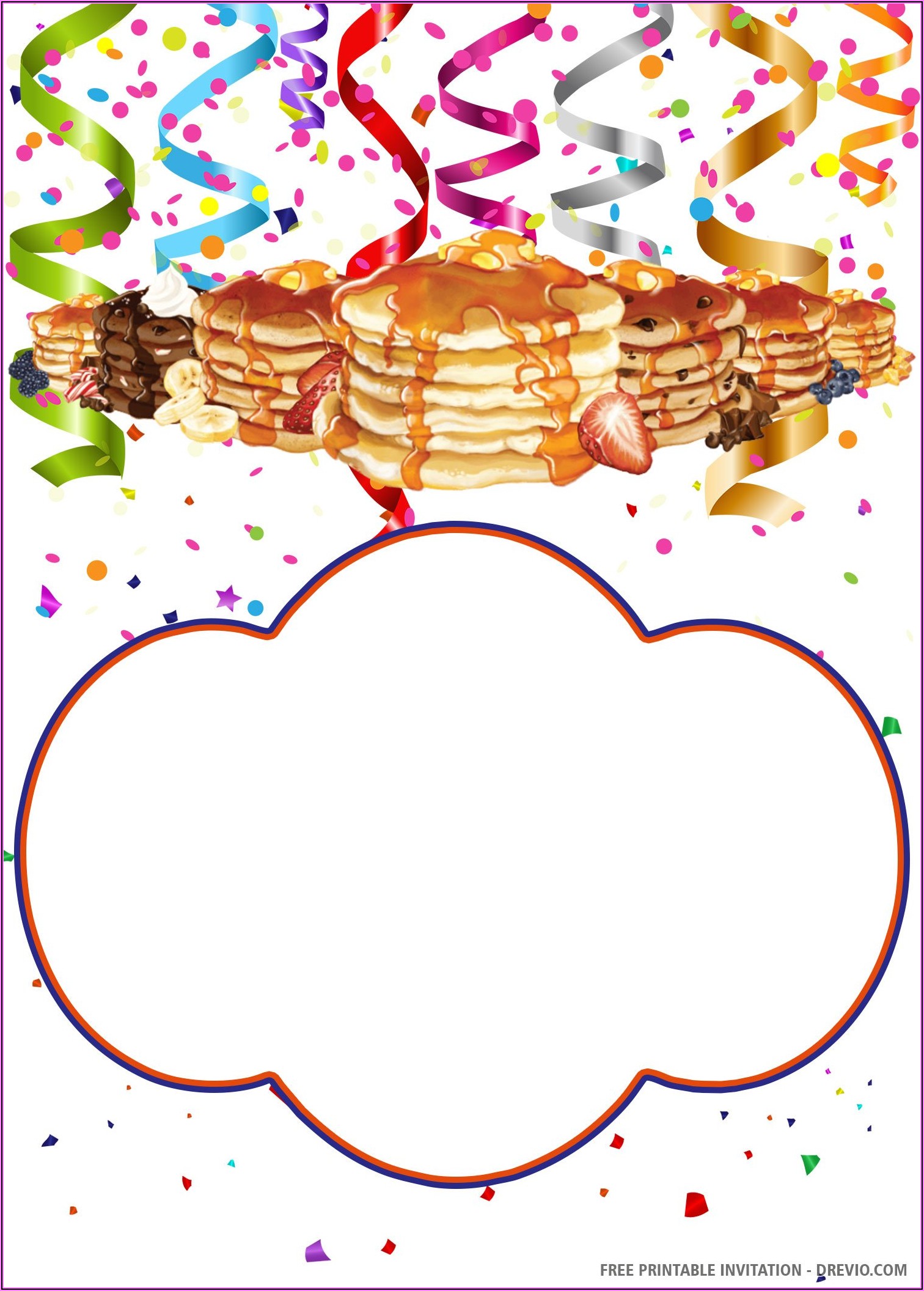 Pancakes And Pajamas Invitation Template Free