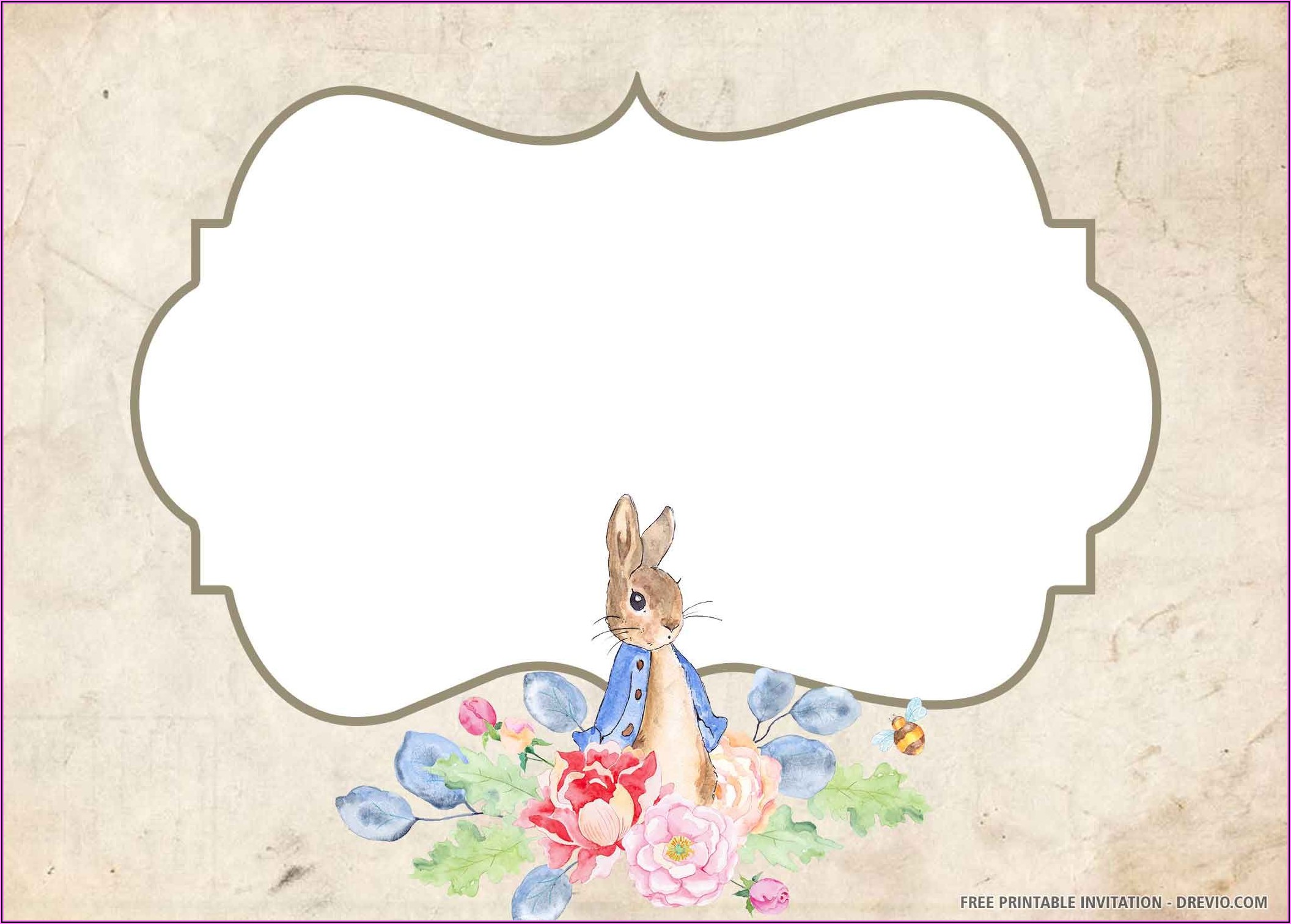 Peter Rabbit Birthday Invitation Templates