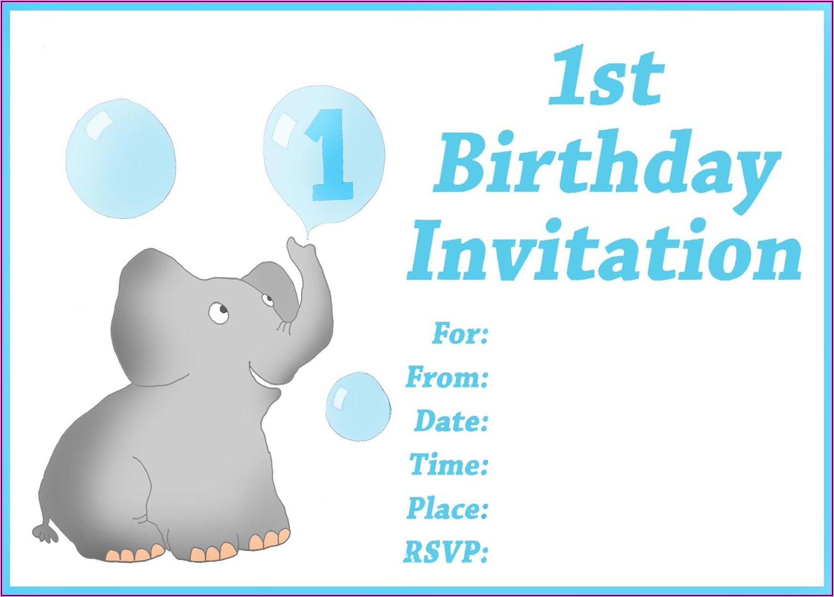 Printable Birthday Invitations For Boy