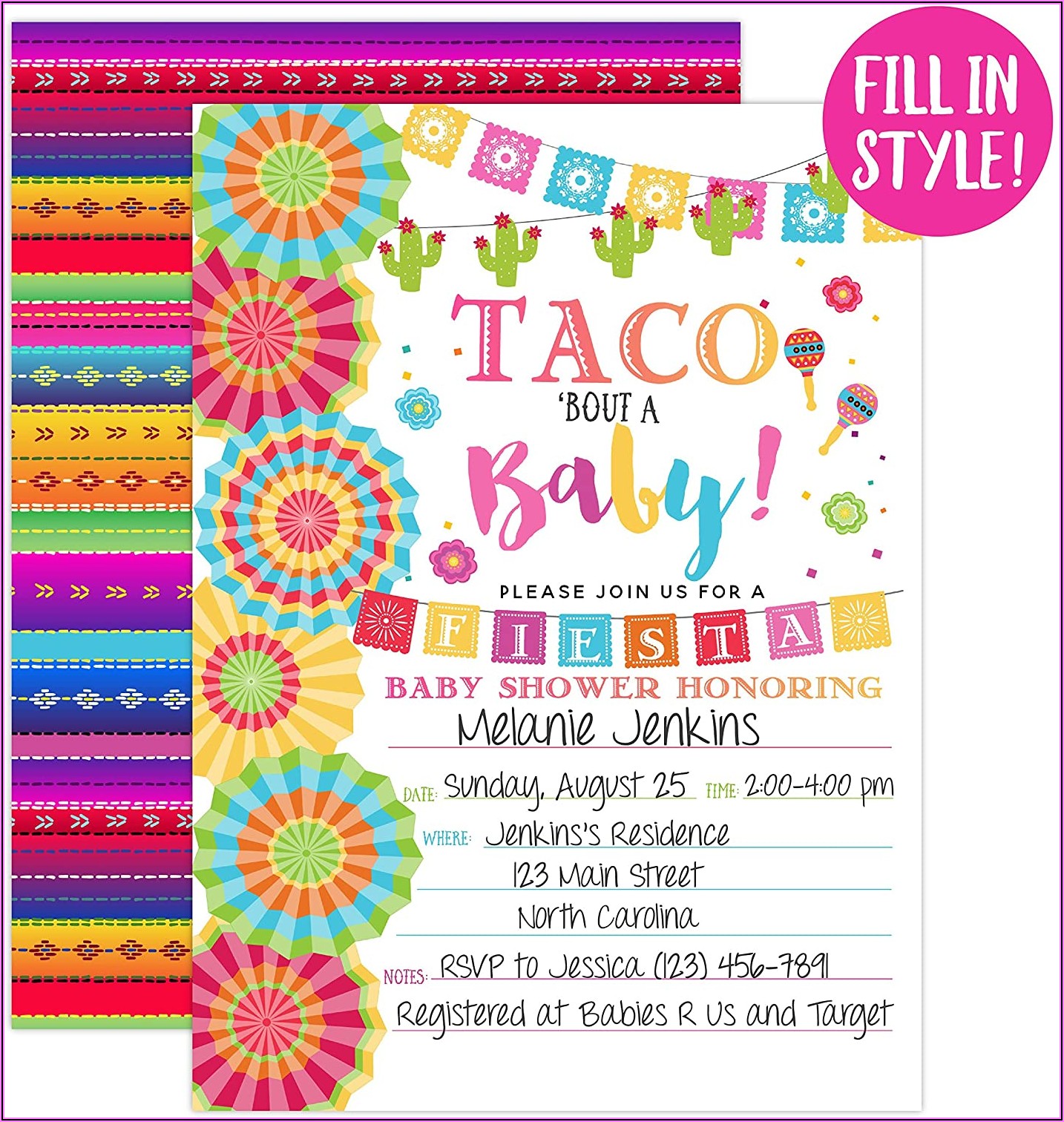Taco Bout A Baby Invitation Free Template
