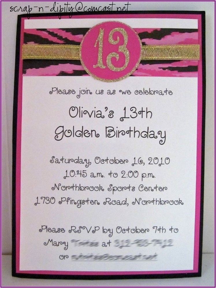 Teenage Girl Birthday Invitations Free Printable