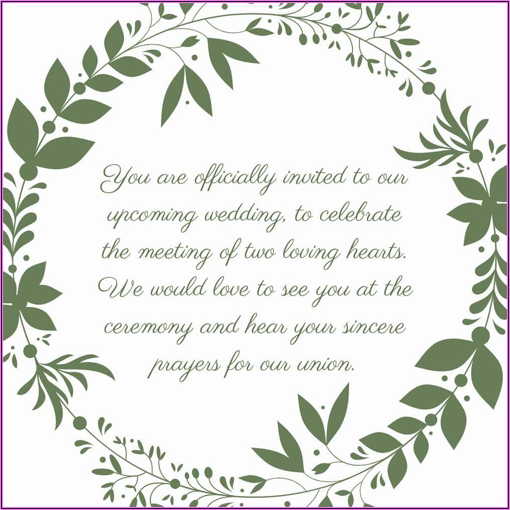Wedding Invitation Text Message In English For Whatsapp