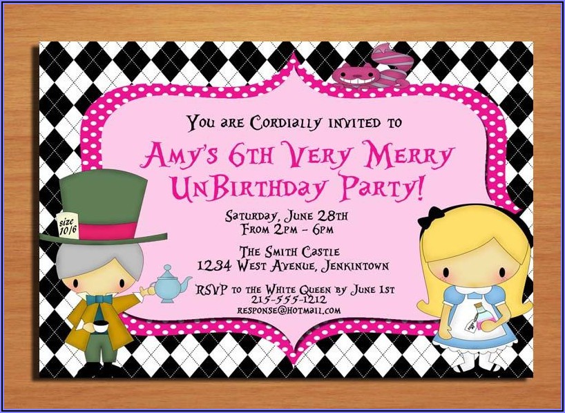 A Very Merry Unbirthday Invite