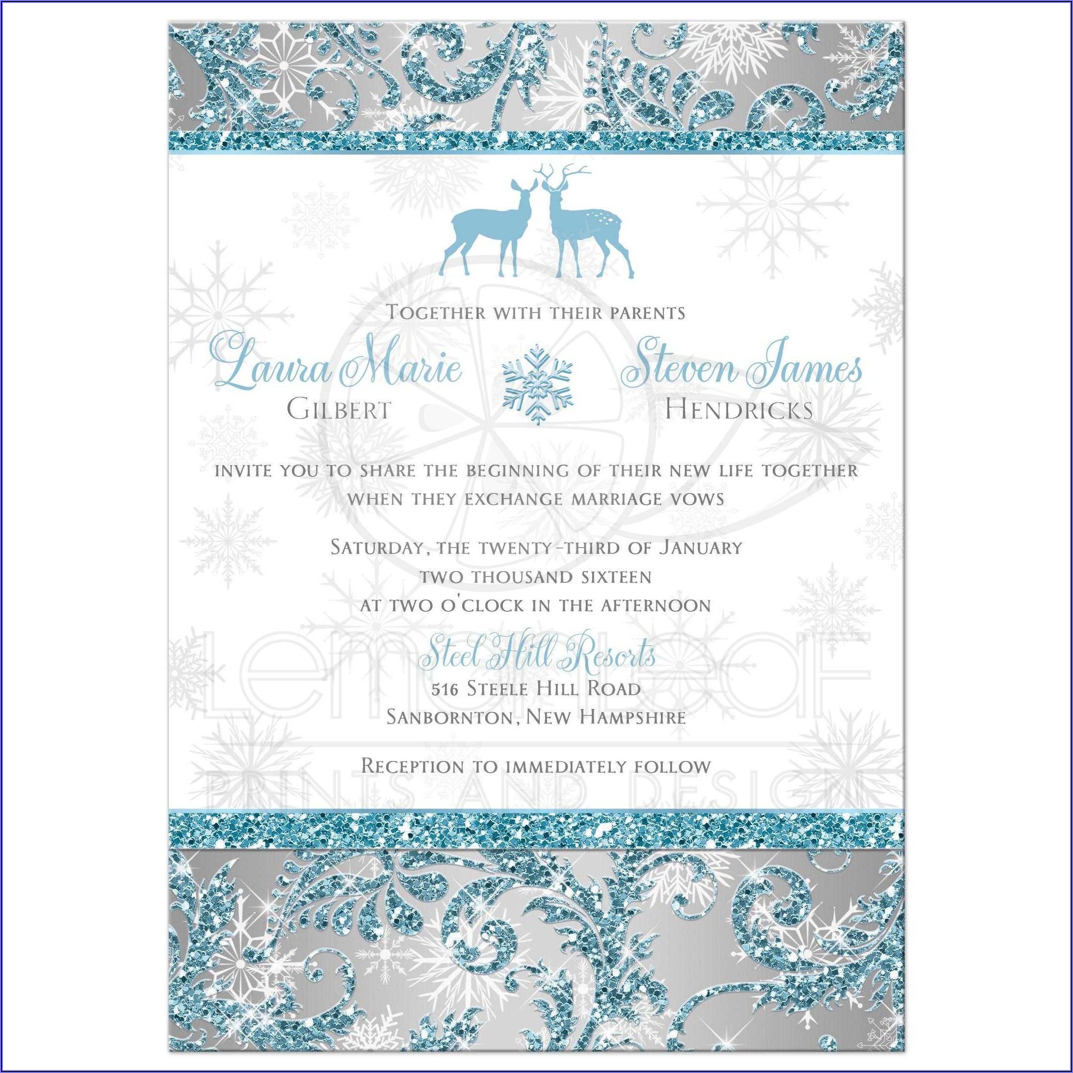 Cheap Winter Wonderland Wedding Invitations
