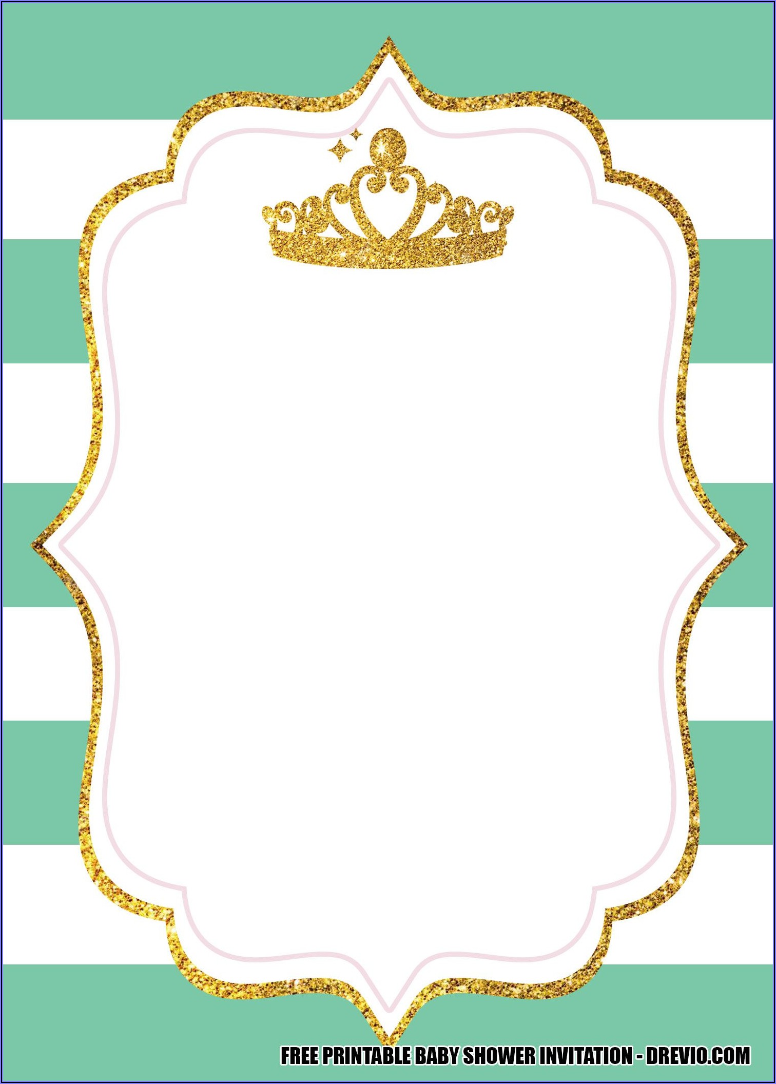 Crown Shaped Invitations Template