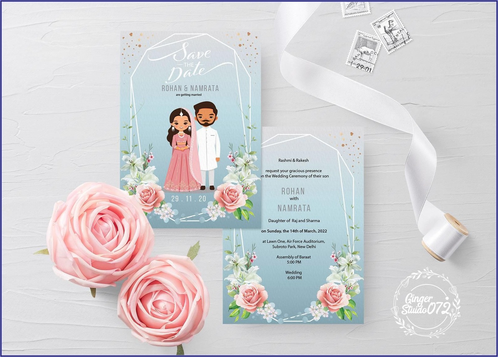 Digital Wedding Invitation Card Template