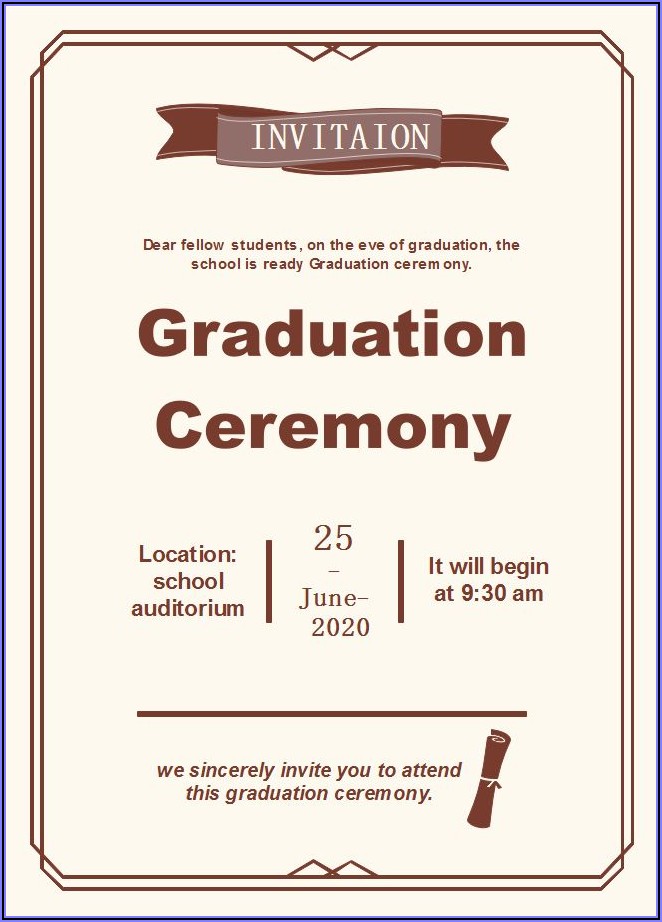 Doctoral Graduation Invitation Wording