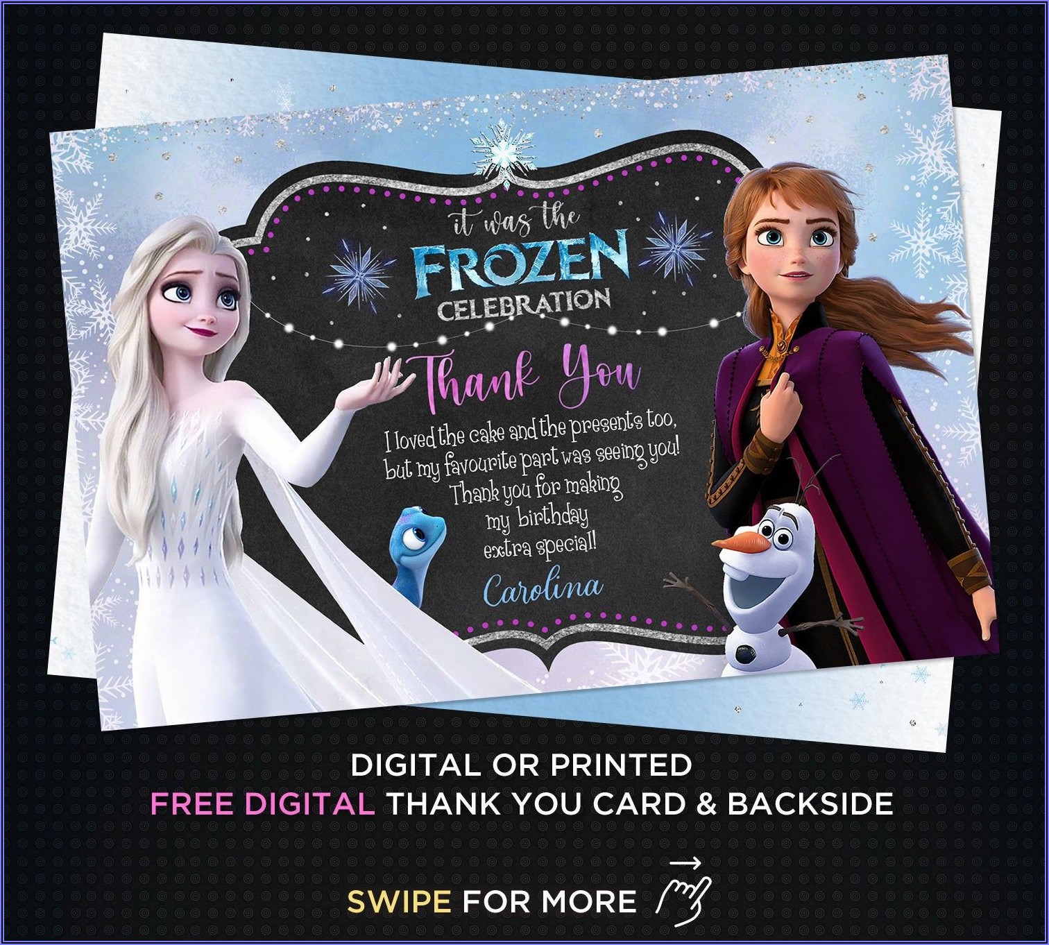 Editable Frozen Birthday Invitation Template