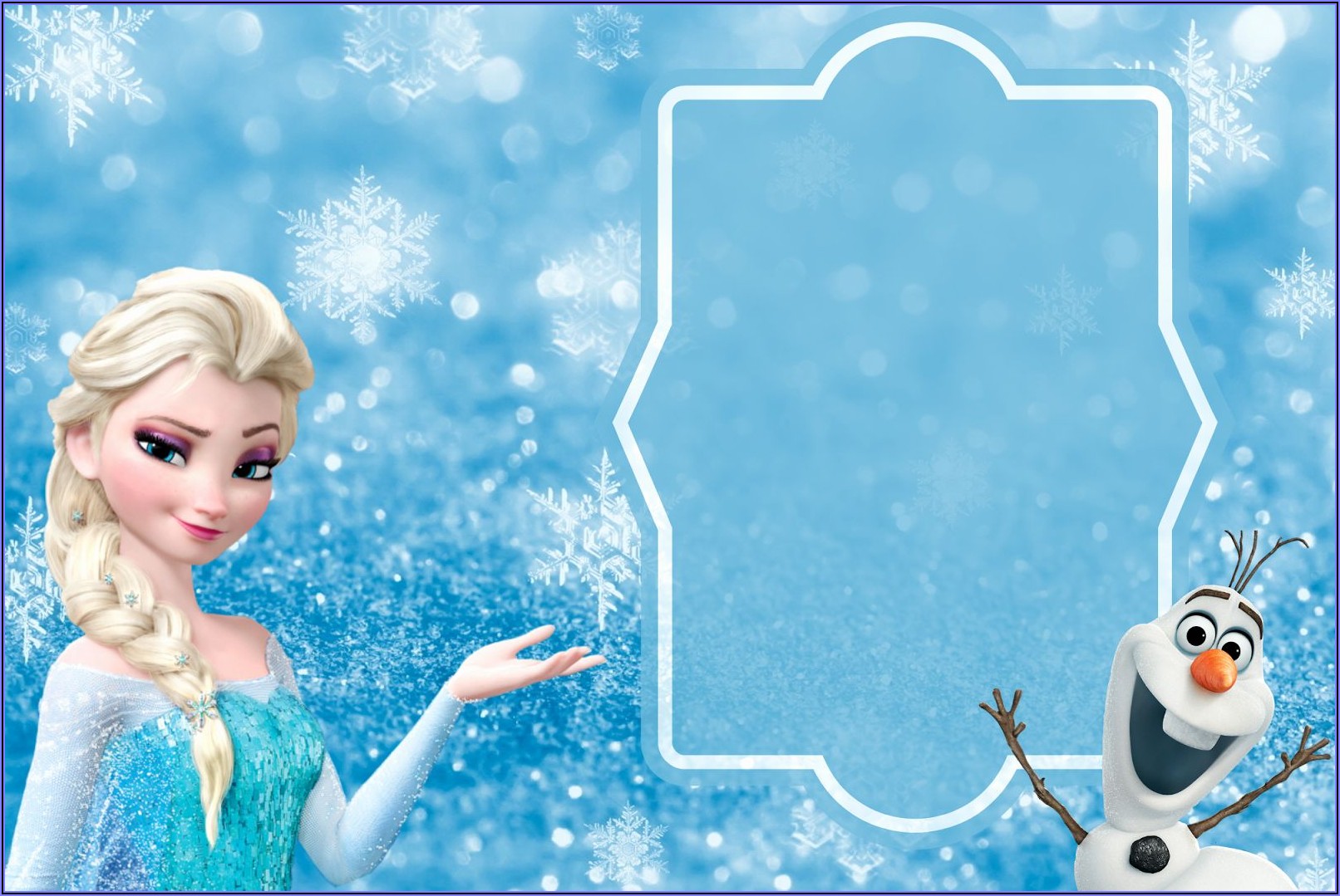 Elsa Birthday Invitation Template Free