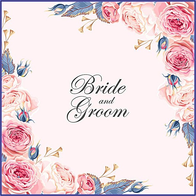 Floral Wedding Invitation Background Pink