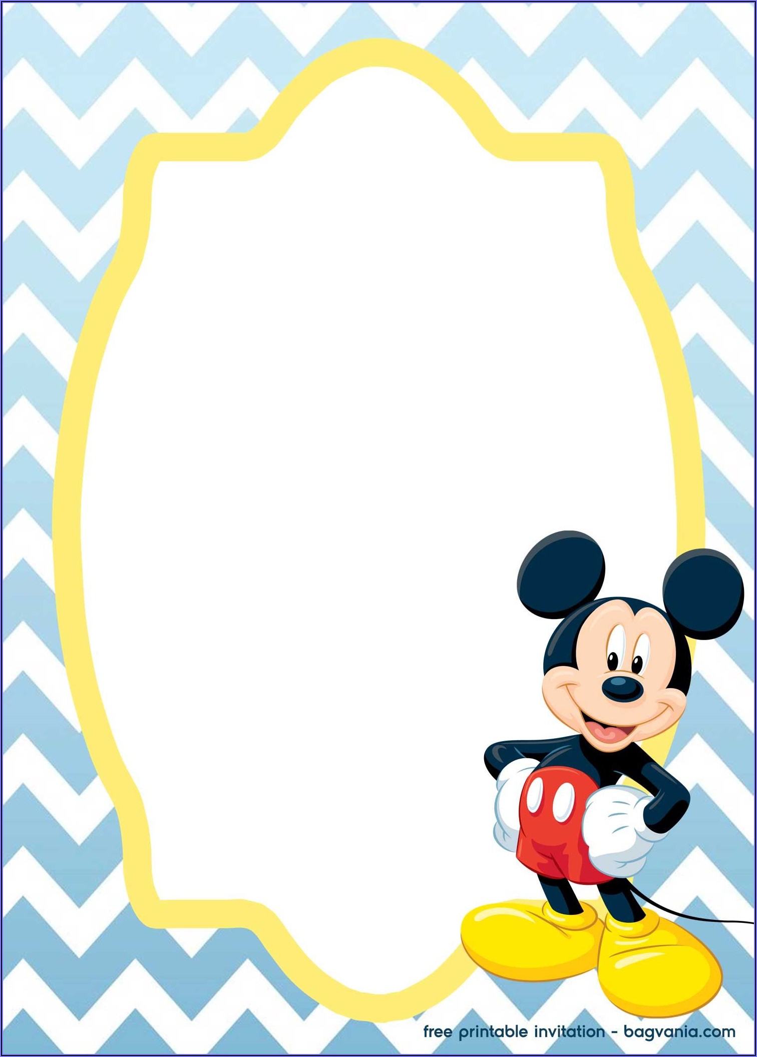 Free Mickey Mouse Party Invitation Template