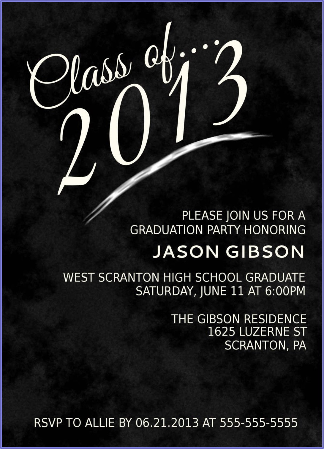 Free Printable High School Graduation Party Invitation Templates