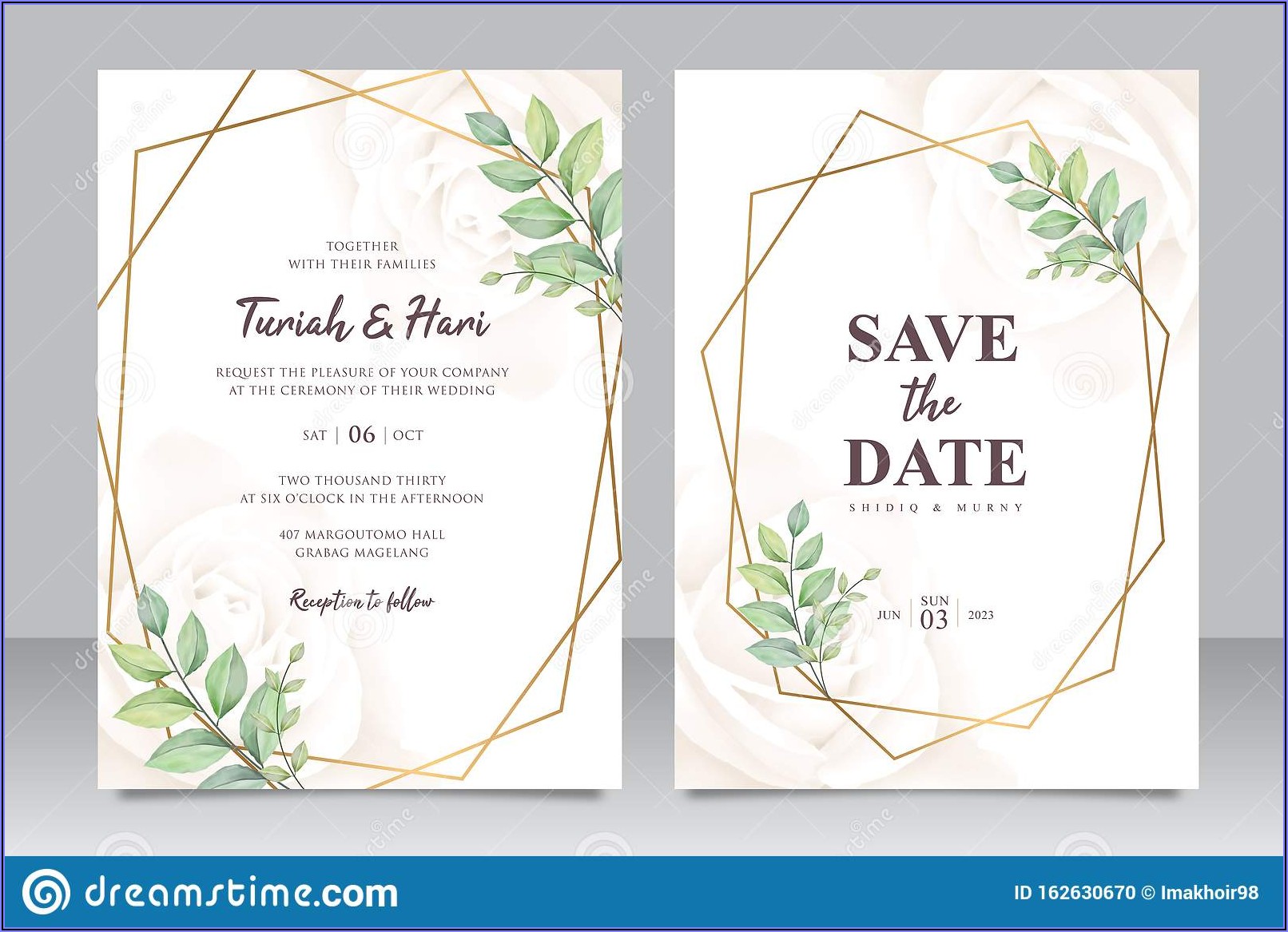 Geometric Wedding Invitation Template