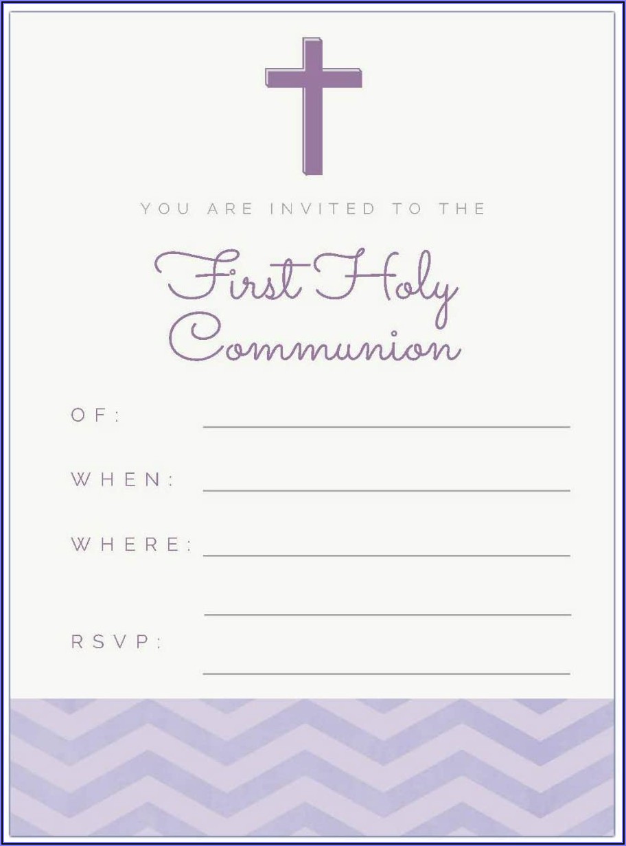 Holy Communion Invitation Cards