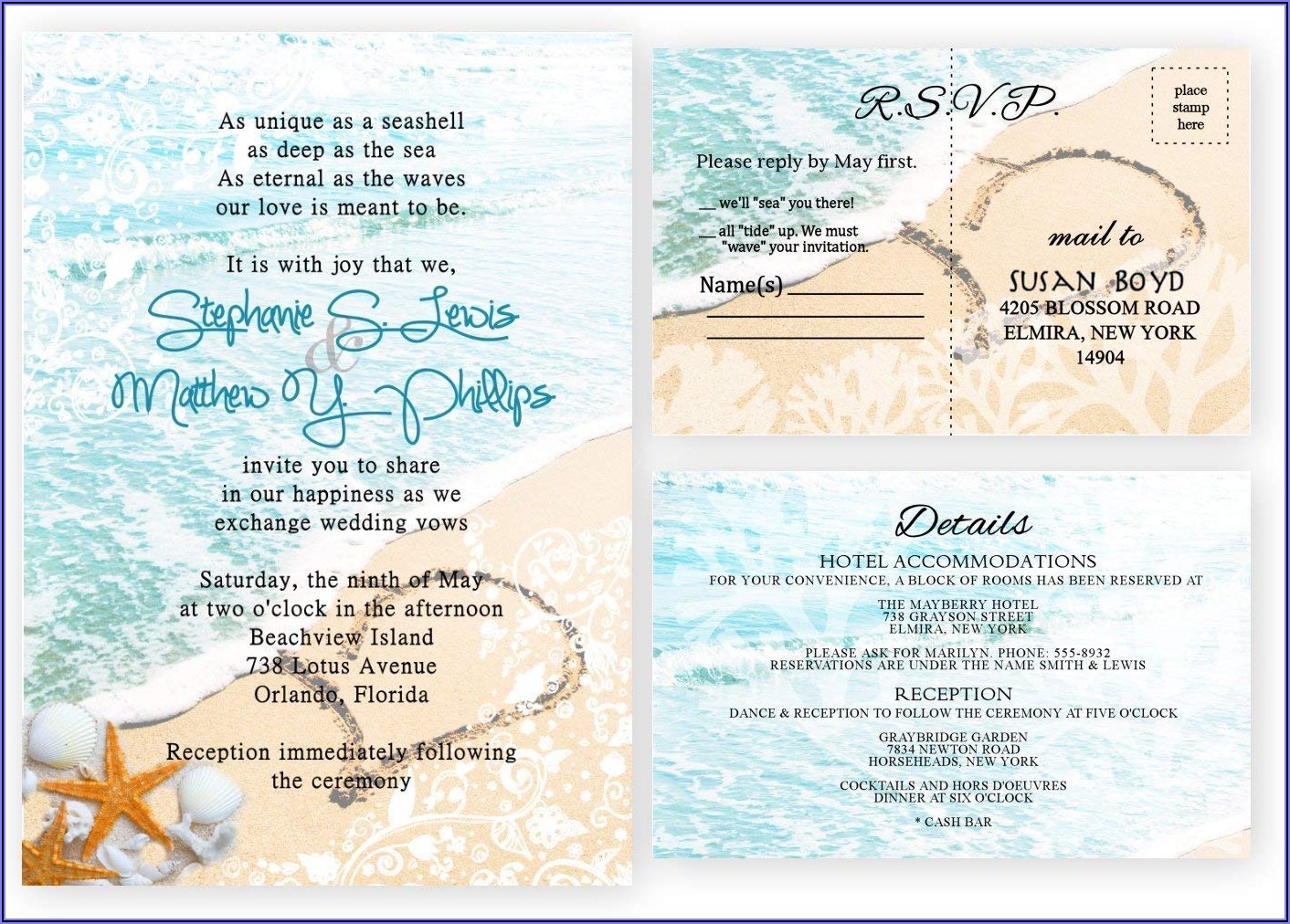 Inexpensive Wedding Invitations With Free Response Cards