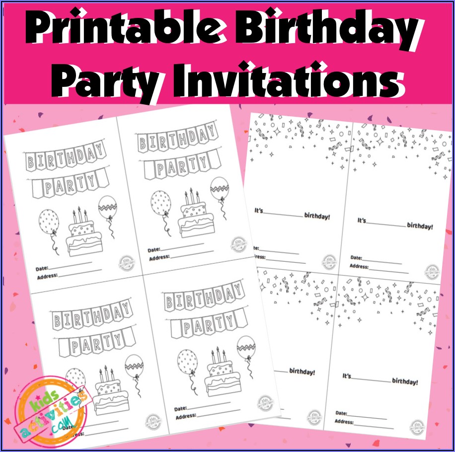 Make My Own Birthday Invitations Free