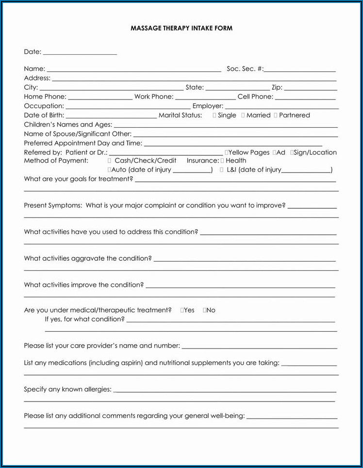 Personal Injury Attorney Intake Form