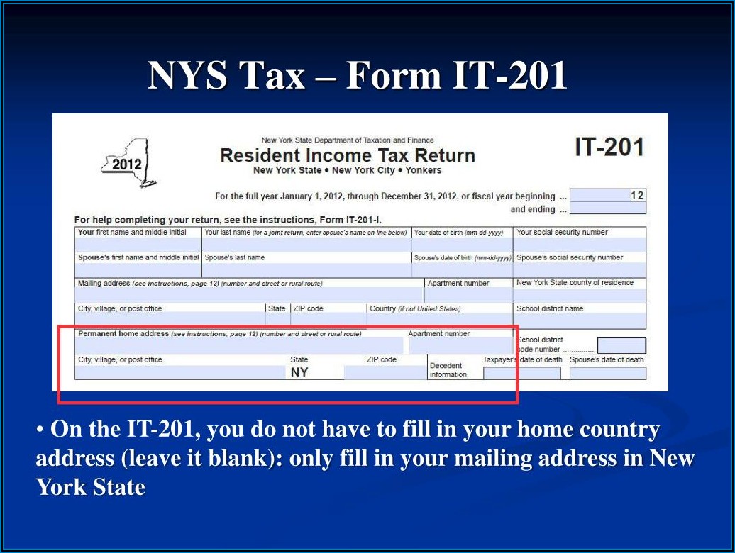 2012 Ny State Tax Forms