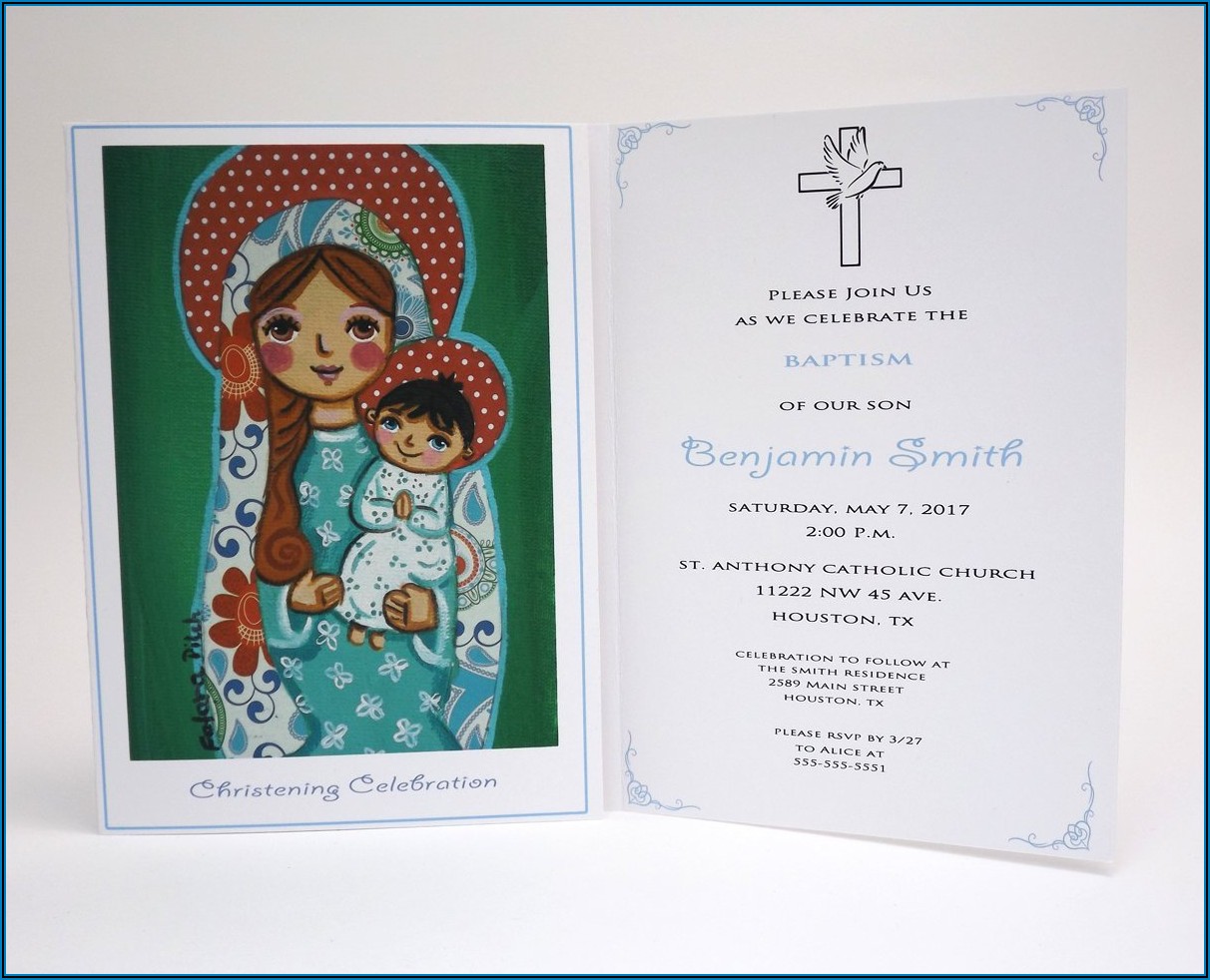 Baptism Invitation Wording In Spanish Catholic