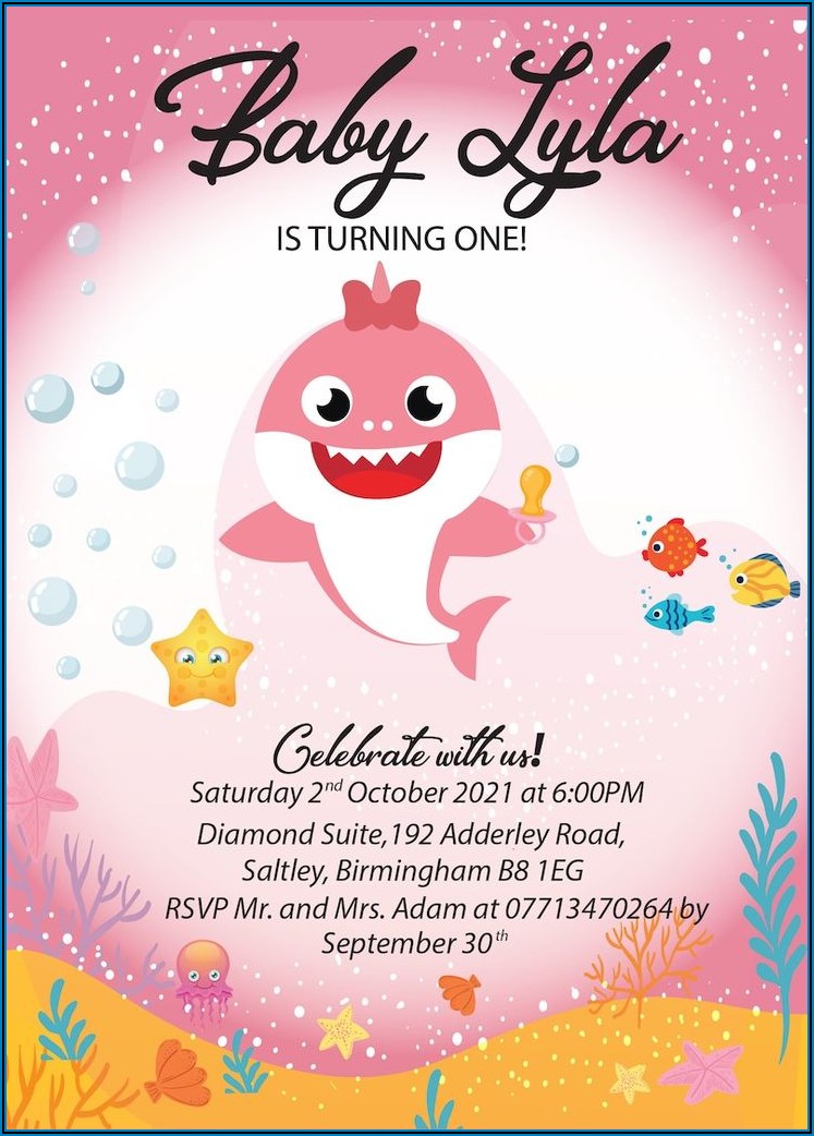 Etsy Baby Shark Invitations