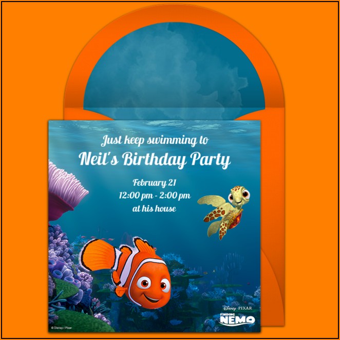 Finding Nemo Birthday Party Invitations