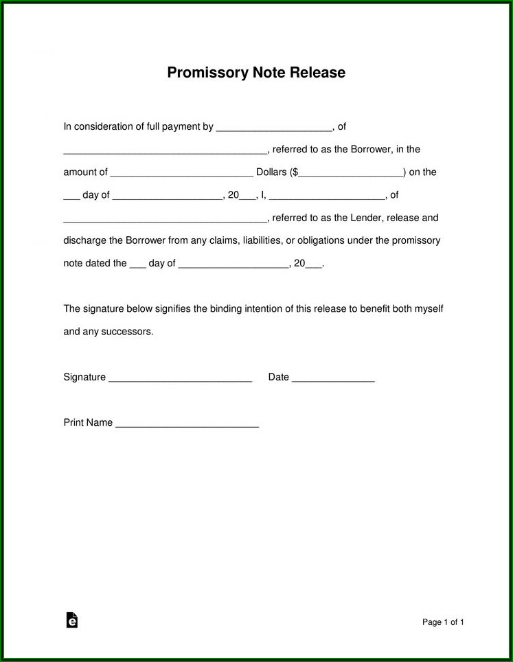 Florida Promissory Note Form