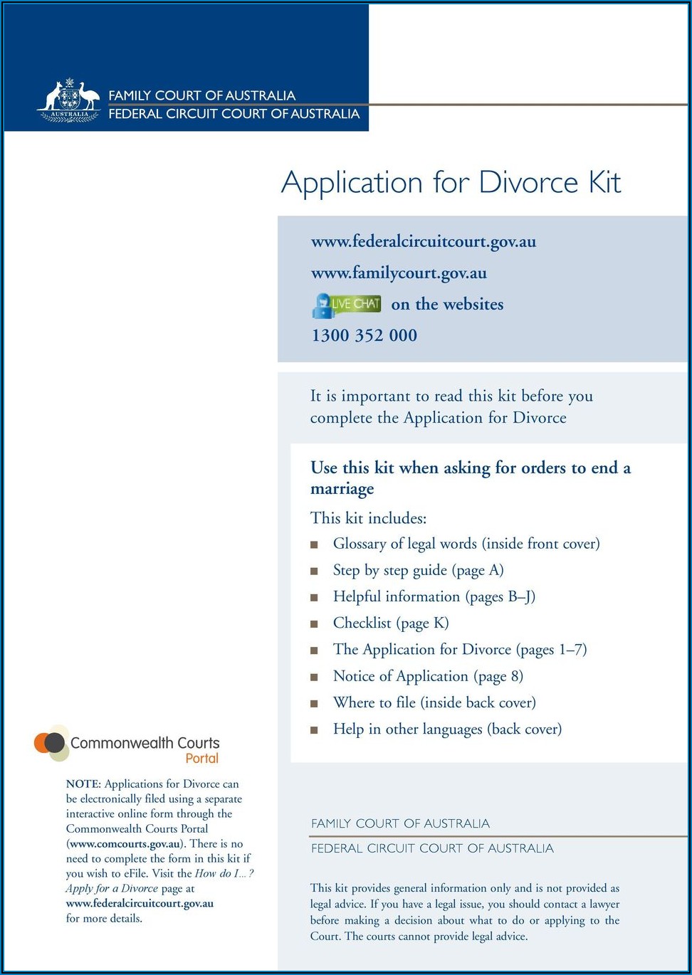 Form For Divorce In Australia