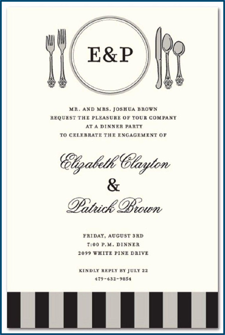 Formal Lunch Party Invitation Wording