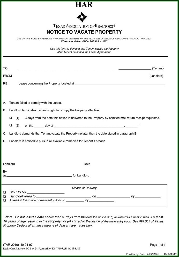 Free Download Eviction Notice Form