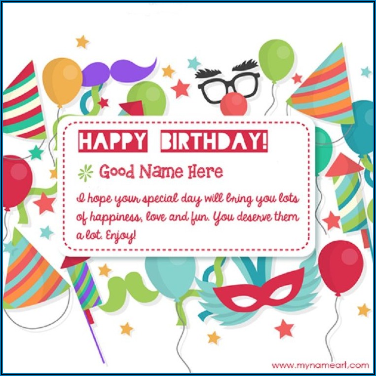 Happy Birthday Invitation Card With Name And Photo Edit