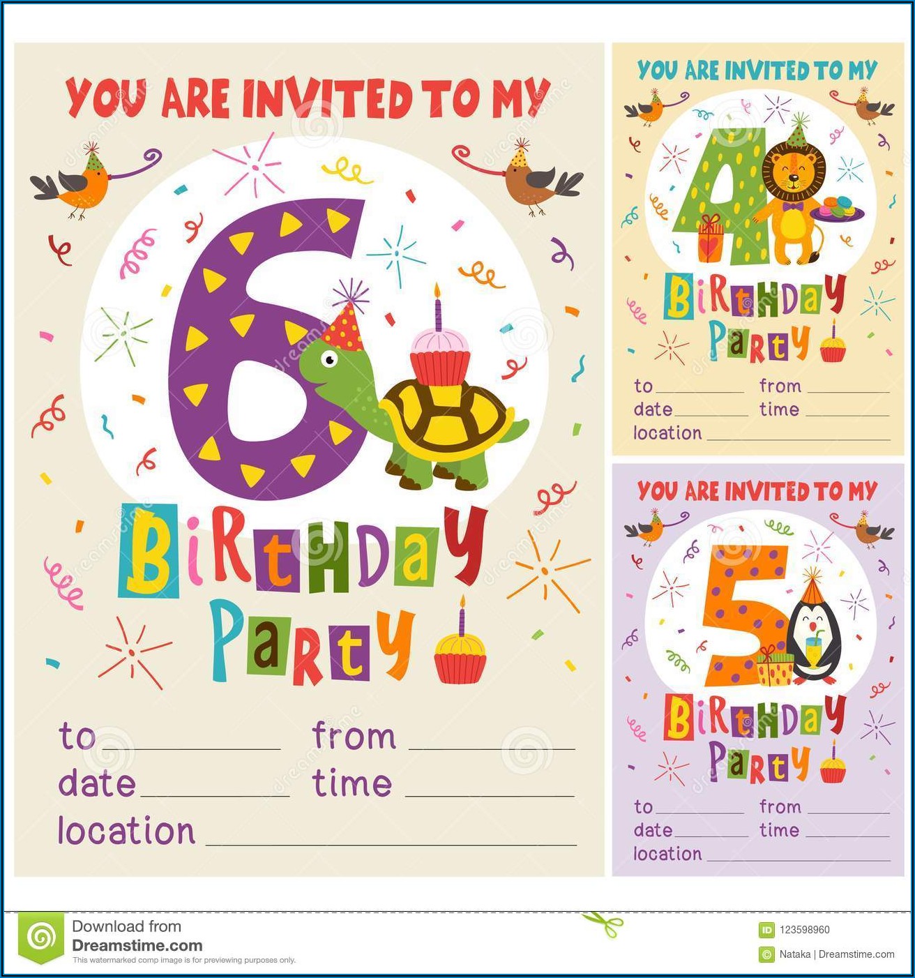 Happy Birthday Invitation Card