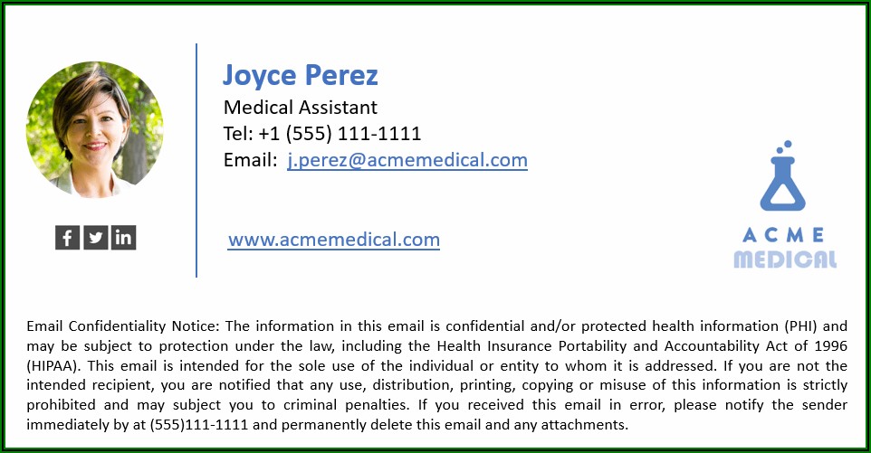 Hipaa Confidentiality Statement For Email