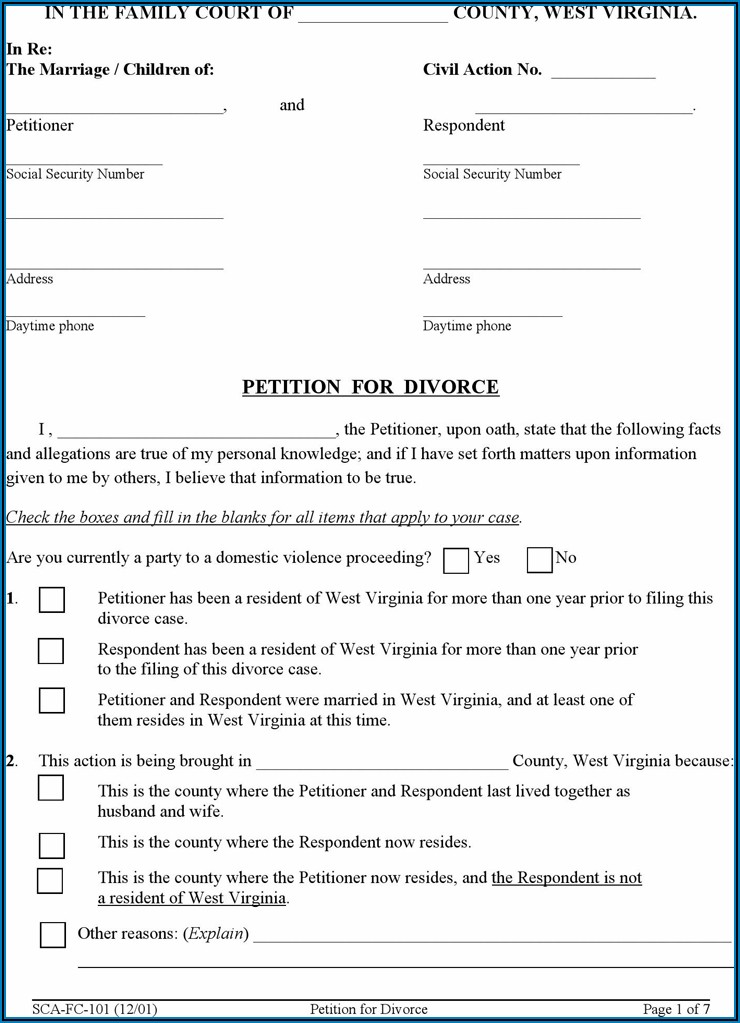 How To File Divorce Papers In Va