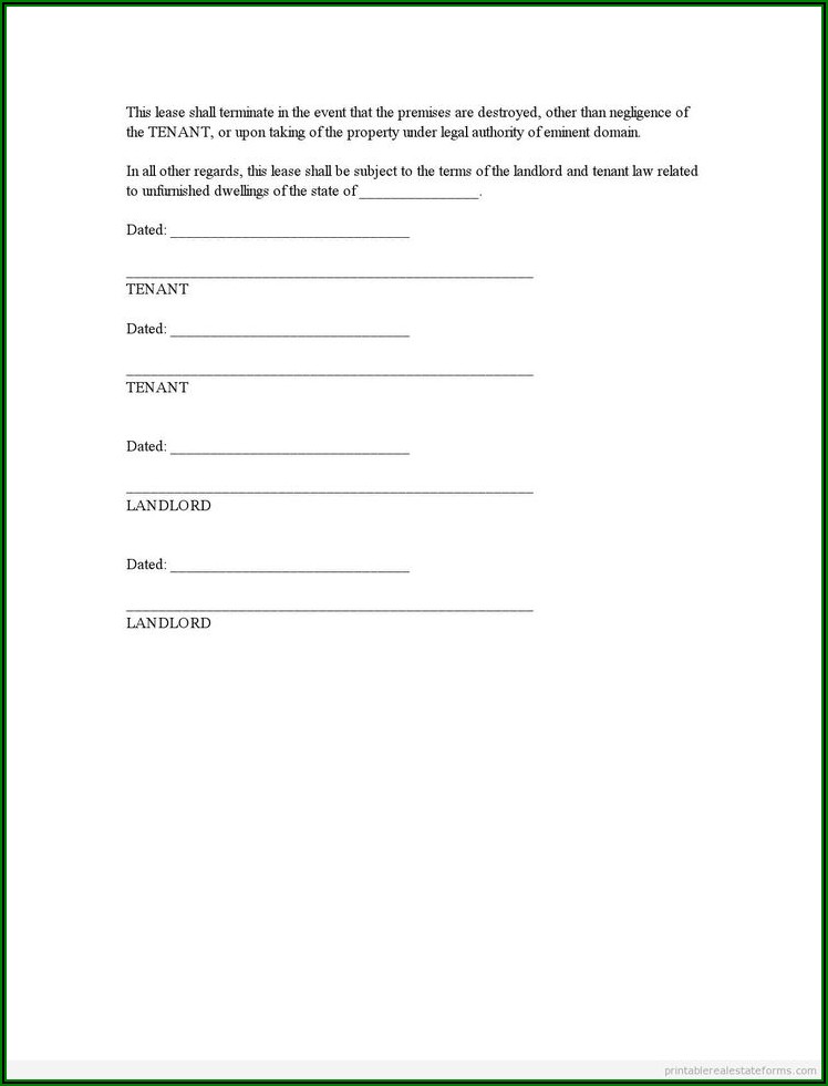 Month To Month Lease Forms