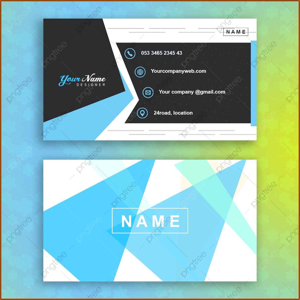 2 Sided Business Card Template