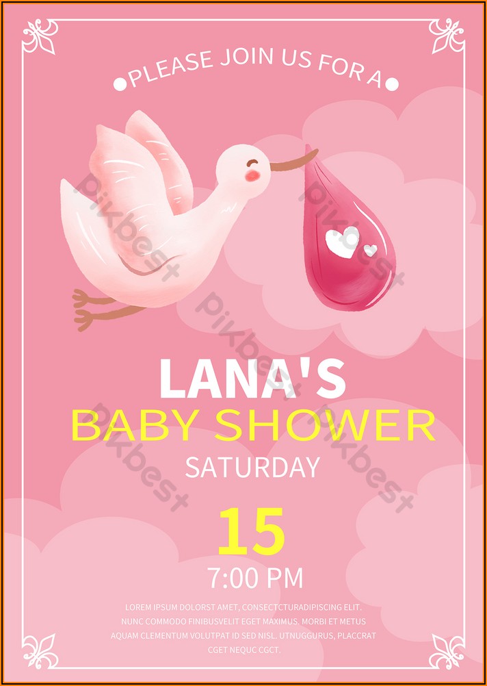 Baby Shower Invitation Template Psd