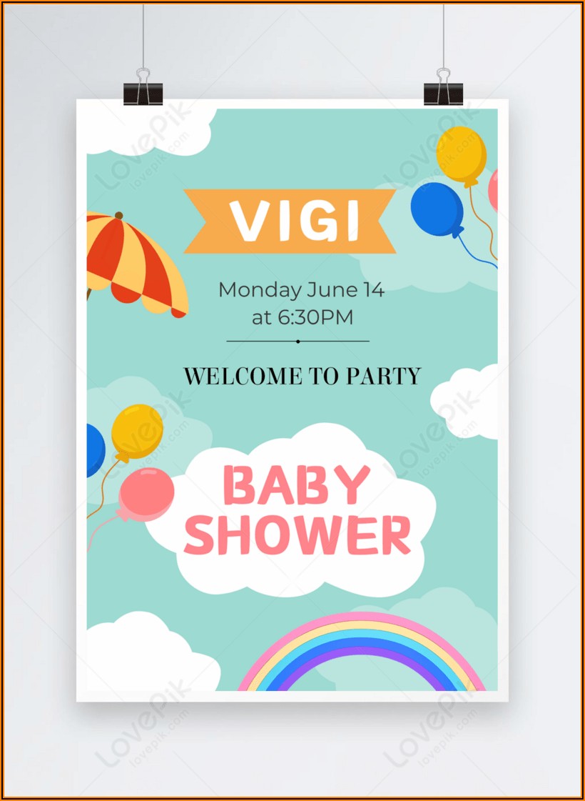 Baby Shower Poster Template