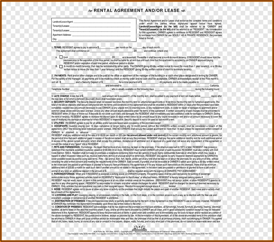 Commercial Rental Lease Template