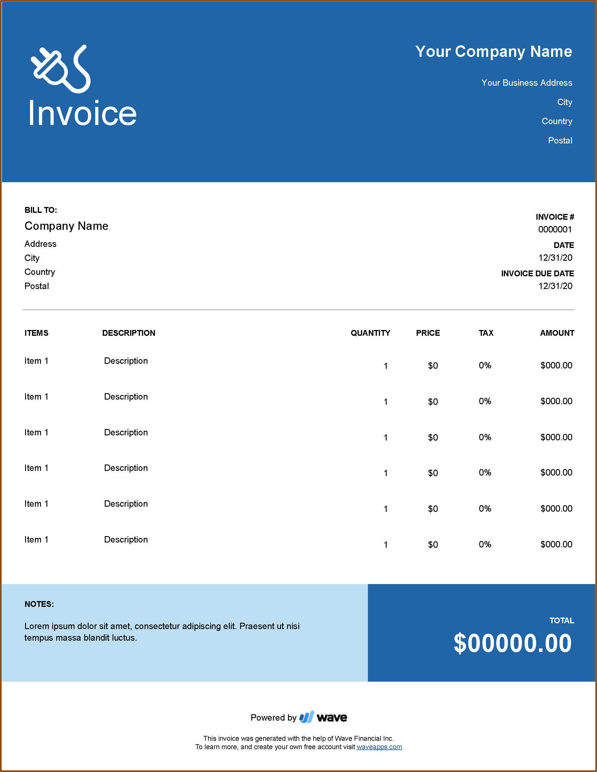 Electrical Contractor Invoice Template Free